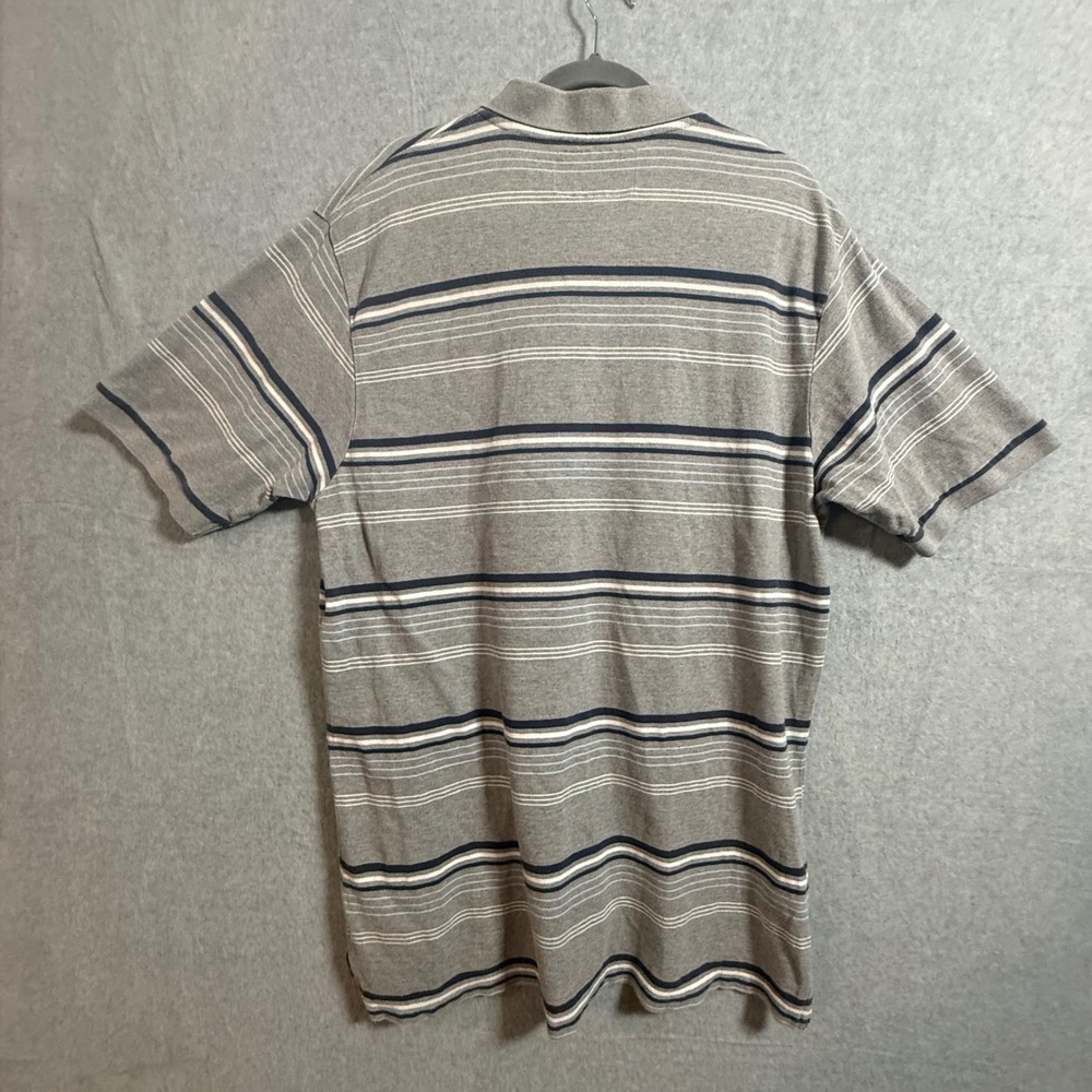 Ecko Unltd Mens XL Grey Striped Short Sleeve Polo Shirt Rhino Logo 100% Cotton - Picture 7 of 8